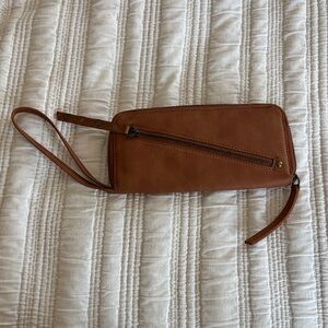 NWOT Free People Brown Wristlet Wallet